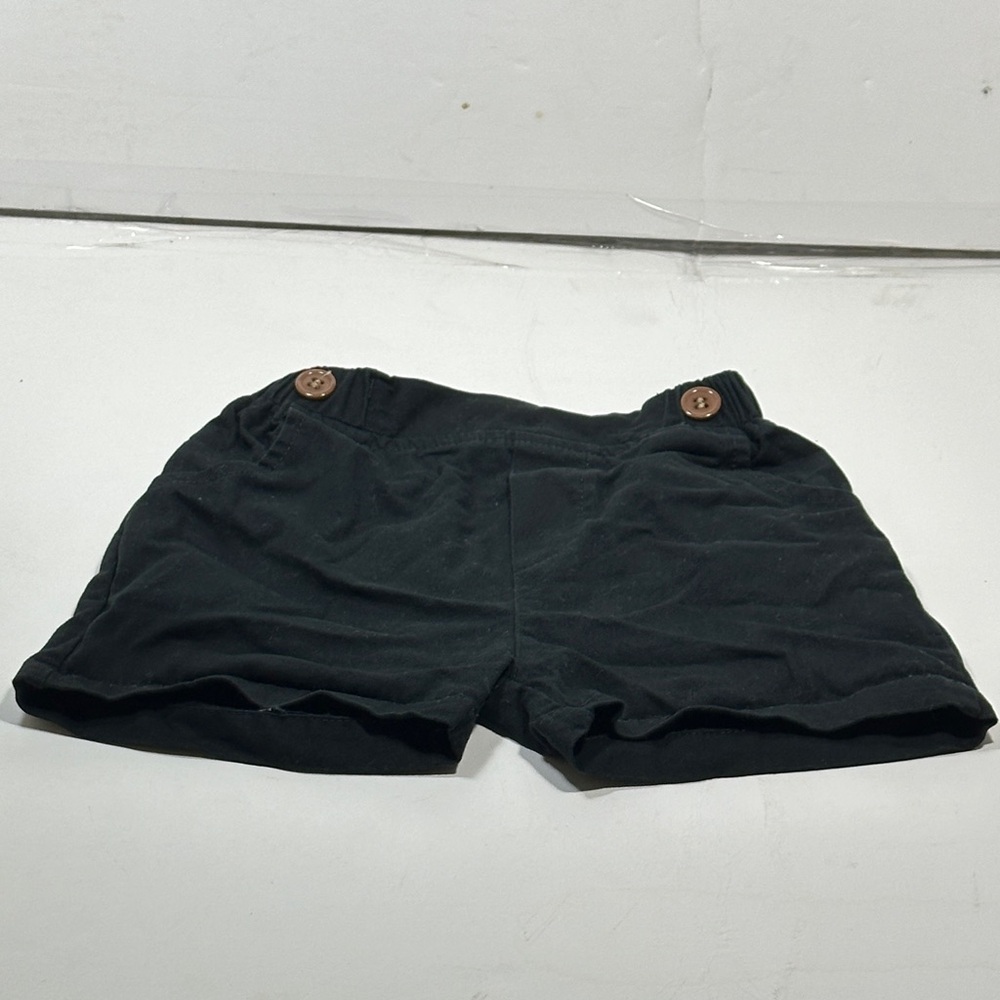 Boys Kids Black Shorts 12-18 Months with Buttons For Suspenders